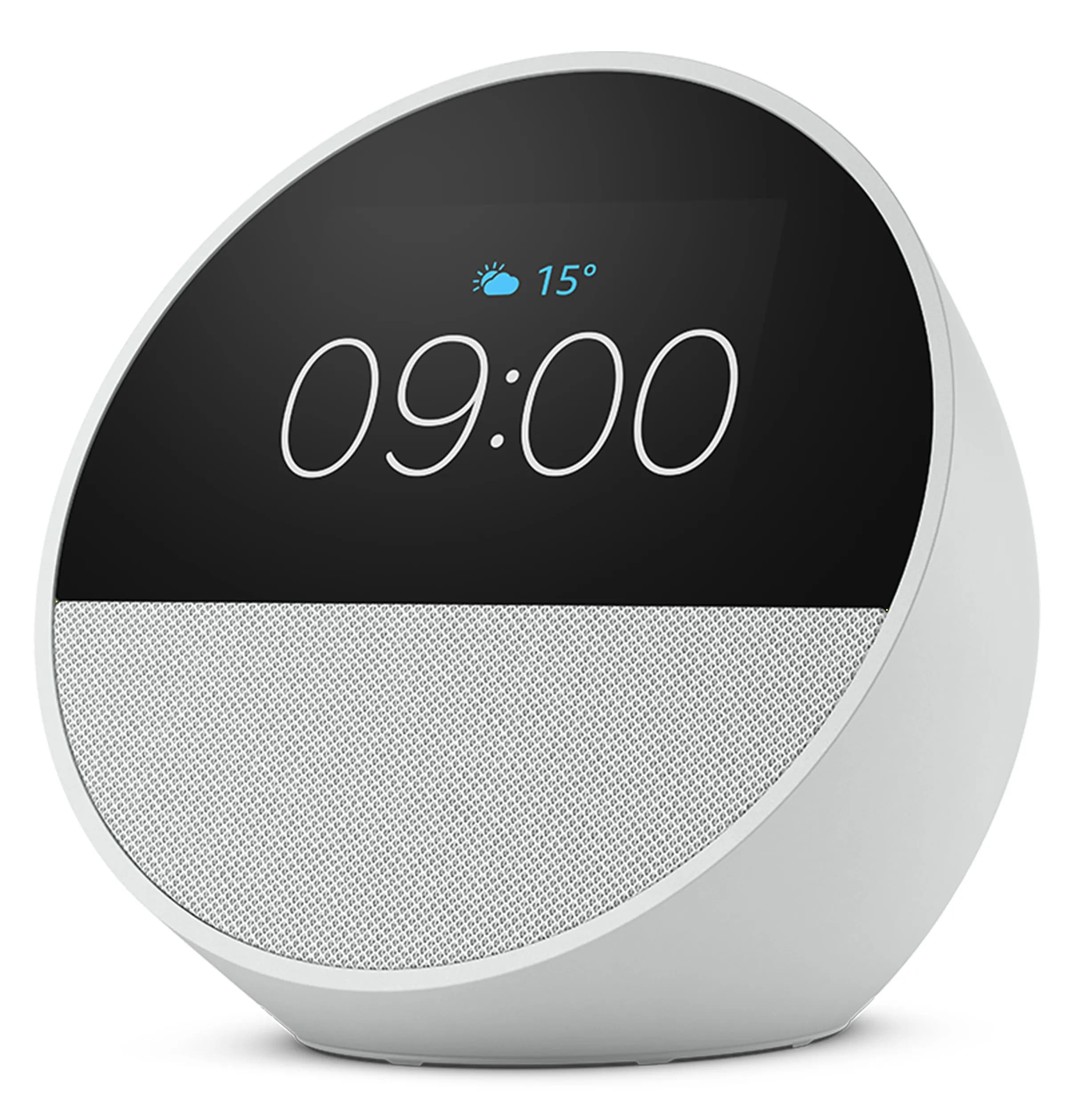 Amazon Echo Spot (2024) -älykäs herätyskello, valkoinen
