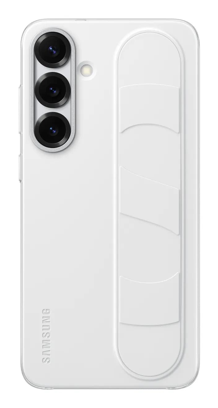 Samsung Galaxy S25+ Standing Grip -suojakuori, Valkoinen