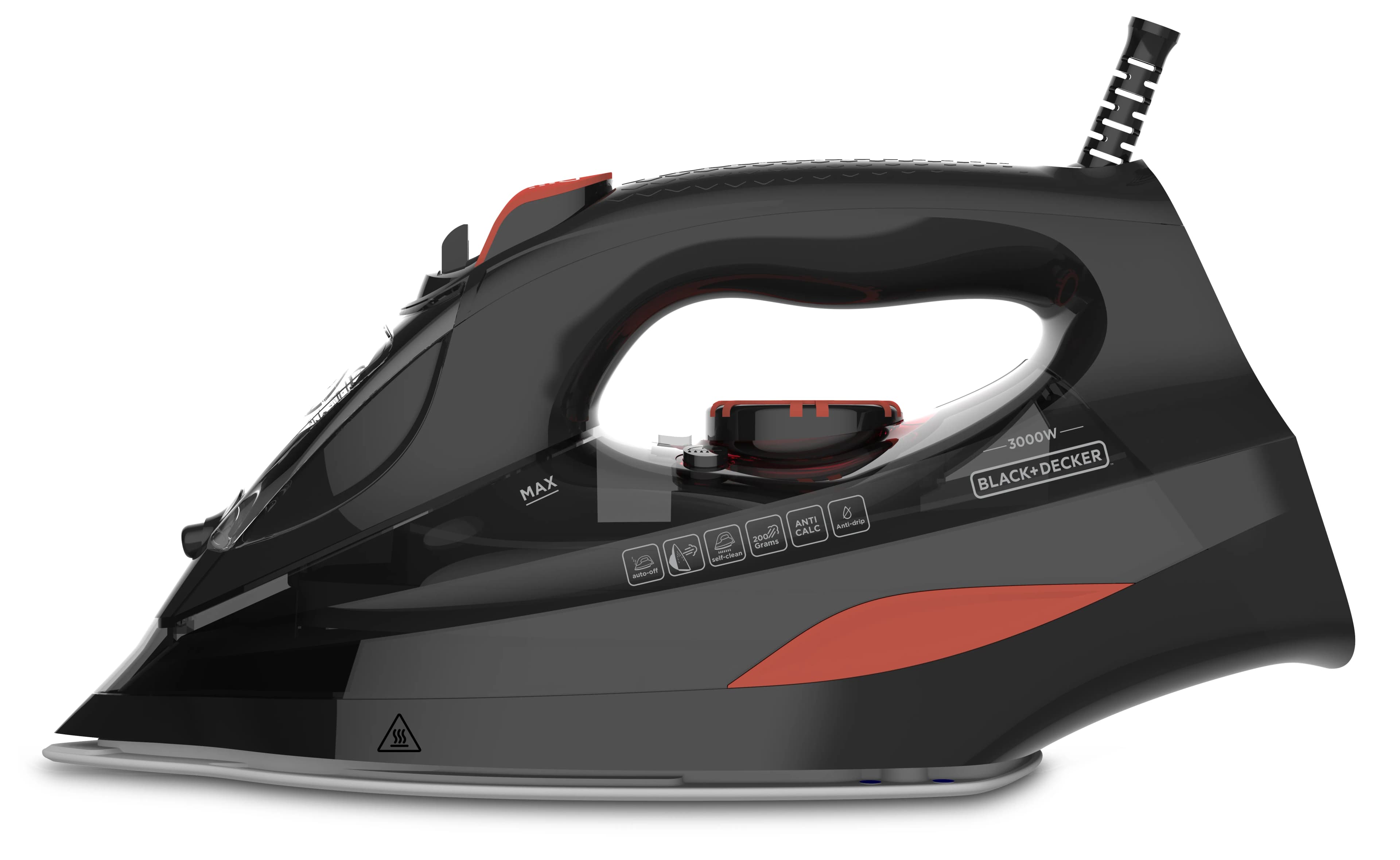 BLACK+DECKER ES9180190B -höyrysilitysrauta, 3000 W, 0,4 l, musta