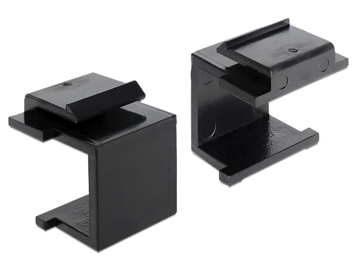 DeLOCK Keystone täckmodul, påse med 4 täckmoduler, svart
