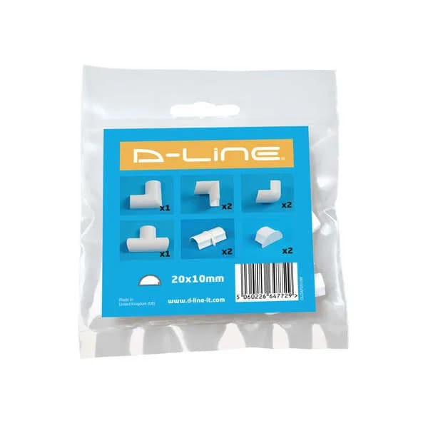 D-LINE Adapterisetti 20x10mm Valkoinen
