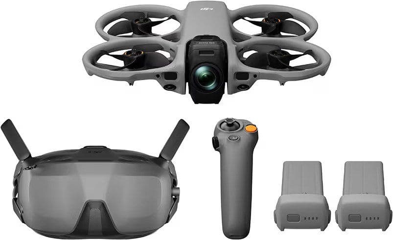DJI Avata 360 Motion Combo (Goggles N3), 4 roottoria, 64 MP, 6000 x 3000 pikseliä, 13500 m, 2700 mAh, Harmaa