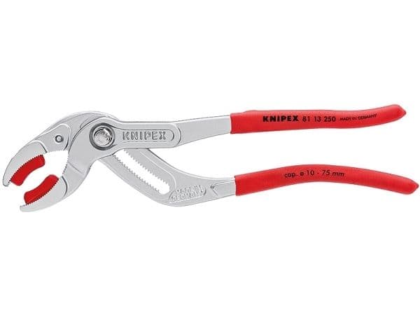 Knipex 81 13 250, Sifonpihdit, 7,5 cm, Terästä, Punainen, 250 mm, 355 g