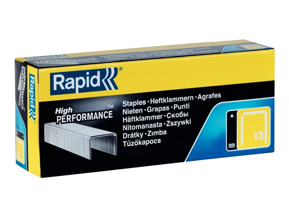 Rapid 11835600, Niittipakkaus, 8 mm, 5000 niitit, Kiinnitys, Etiketöinti, Galvanoitu teräs, Hopea