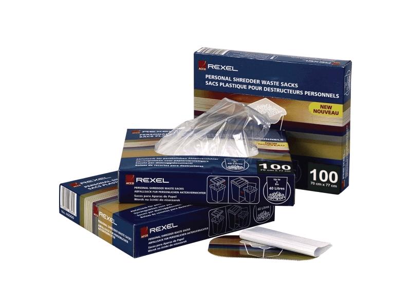 Rexel Paperintuhoojan silppusäkki Wide Entry 175L kapasiteetti (100kpl), Laukku, Polypropeeni (PP), 175 L, 1150, 1250, 1500 Auto, X9 Auto, 415 Auto Plus, 425 Auto plus and 435 Auto Plus, 600 mm, 600 mm