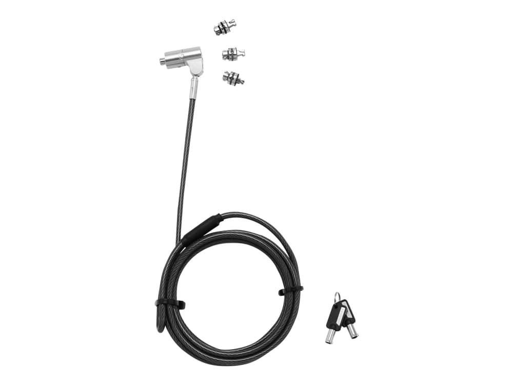 Dicota D31700, 2 m, Avain, PVC-muovi, Terästä, Musta, Hopea