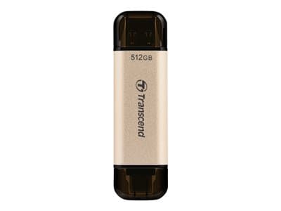 Transcend JetFlash 930C - USB-muistitikku - 256 GB - USB 3.2 Gen 1 / USB-C - kultainen
