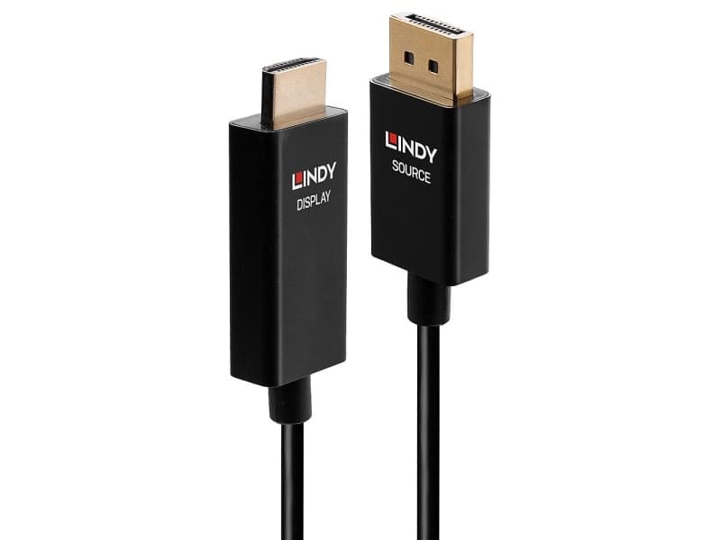 Lindy 40926, 2 m, DisplayPort, HDMI-tyyppi A (vakio), Uros, Uros, Suora