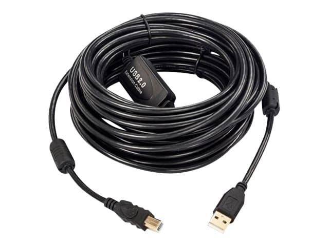 MicroConnect - USB-kaapeli - USB Type B (uros) - USB (uros) - USB 2.0 - 5 A - 20 m - aktiivinen, aktiivinen toistin - musta
