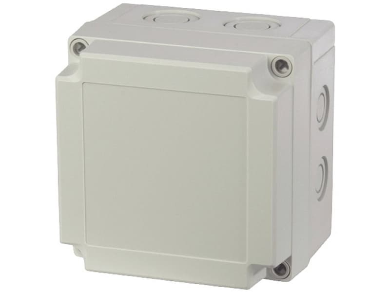 Fibox Kotelo, PC, metriset kolkutusaukot Harmaa kansi 6016309 Universalkabinet 130 x 130 x 100 Polykarbonat Gråhvid (RAL 7035) 1 stk