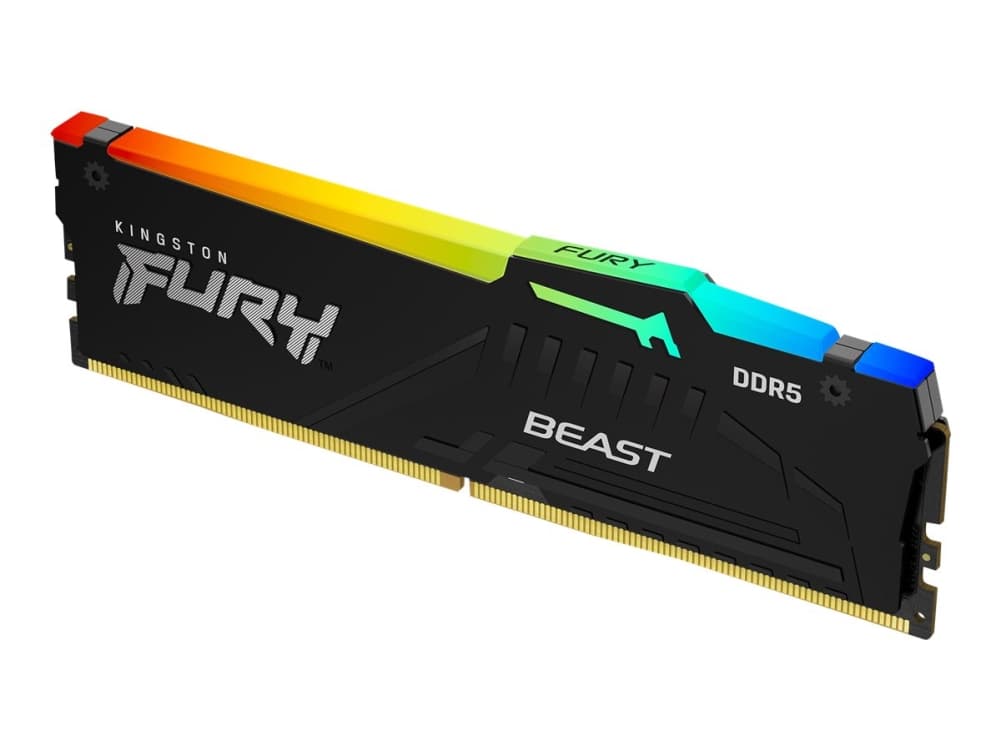 Kingston Technology FURY Beast RGB, 16 GB, 2 x 8 GB, DDR5, 5200 MHz, 288-pin DIMM