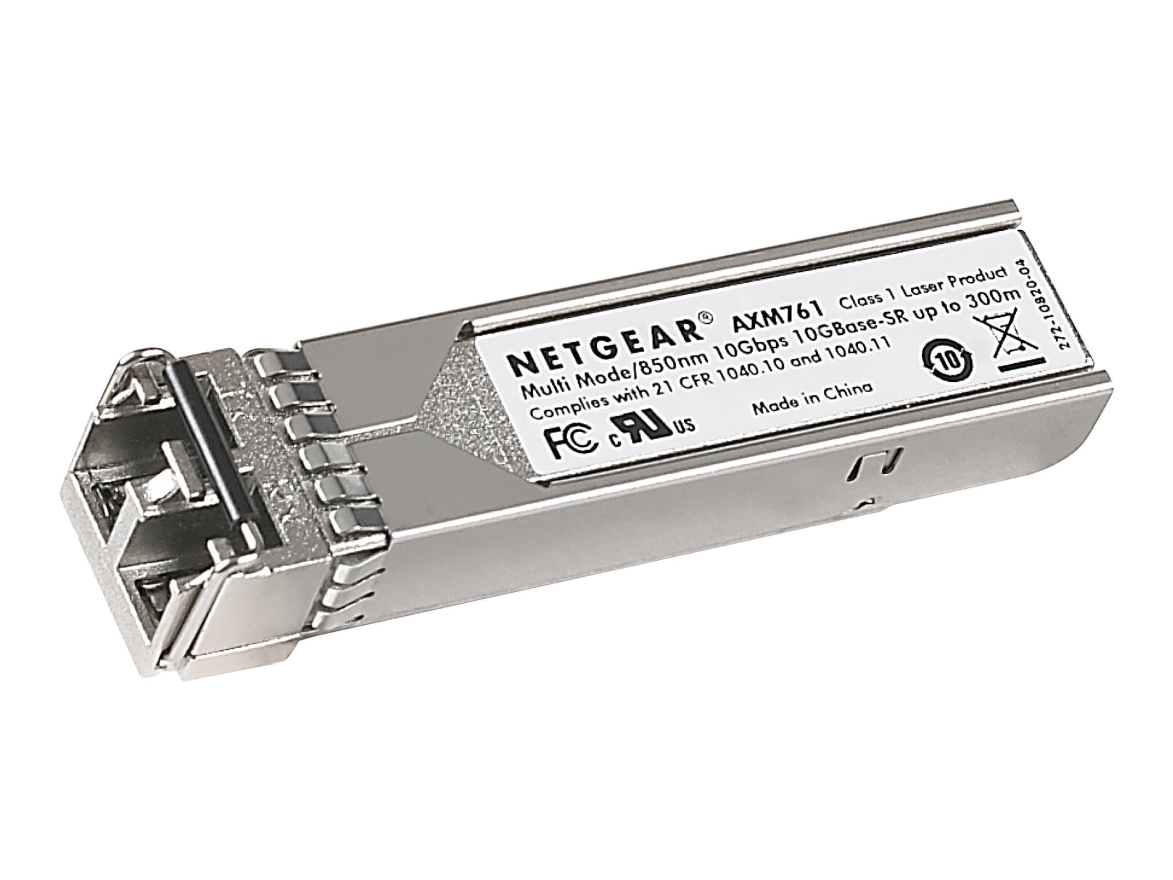 NETGEAR ProSafe AXM761 - SFP+ transceiver modul - 10 GigE - 10GBase-SR - op til 300 m - NETGEAR M4300-28G-PoE+ -laitteelle