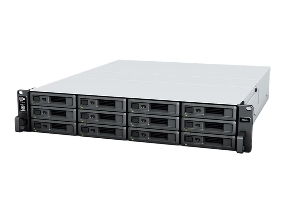 Synology RackStation RS2423+ - NAS-palvelin - 12 lokeroa - rackversio - SATA 6Gb/s - RAID 0, 1, 5, 6, 10, JBOD - RAM 8 GB - Gigabit Ethernet / 10 Gigabit Ethernet - iSCSI-tuki - 2U:n yksikkö