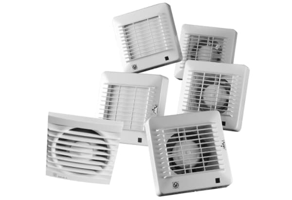 THERMEX tuuletin EDM 100 Scandic, vakiomalli. Ilmavirta 95 m³/h, mitat 155x155/ø98 mm.