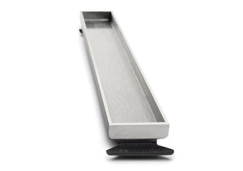 Unidrain HighLine kasetti - Ruostumaton teräslinja: L800mm H 10mm lattiakaivoon