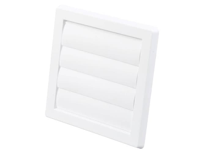 Lamelliventtiili 180x180 mm Ø100 mm, valkoinen, tyyppi 70/10c