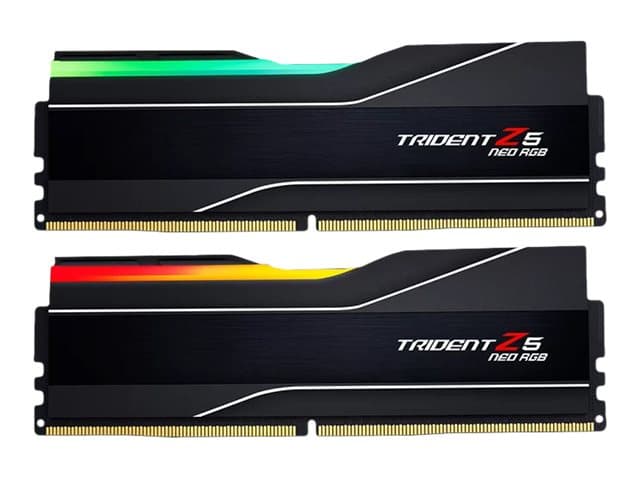 G.Skill Trident Z5 Neo RGB - DDR5 - sarja - 64 Gt: 2 x 32 Gt - DIMM 288-PIN - 6000 MHz / PC5-48000 - CL32 - 1,4 V - puskuroimaton - ei-ECC - mattamusta - puskuroimaton - ei-ECC - mattamusta