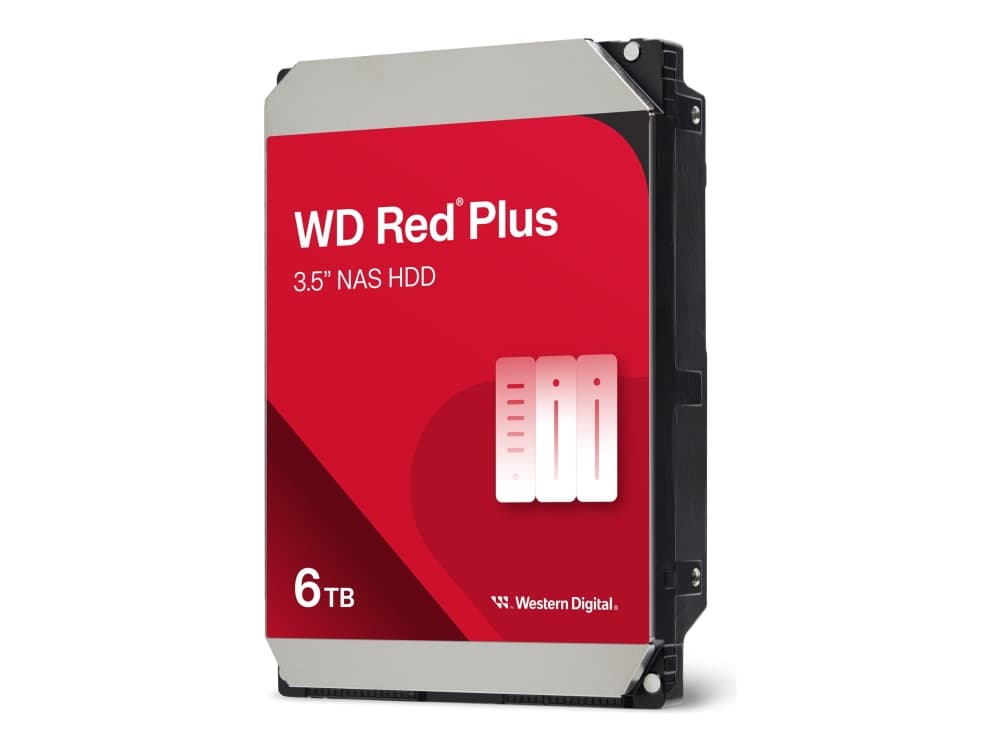 WD Red Plus WD60EFPX - Kiintolevy - 6 TB - sisäinen - 3,5 - SATA 6Gb/s - 5400 rpm - puskuri: 256 MB