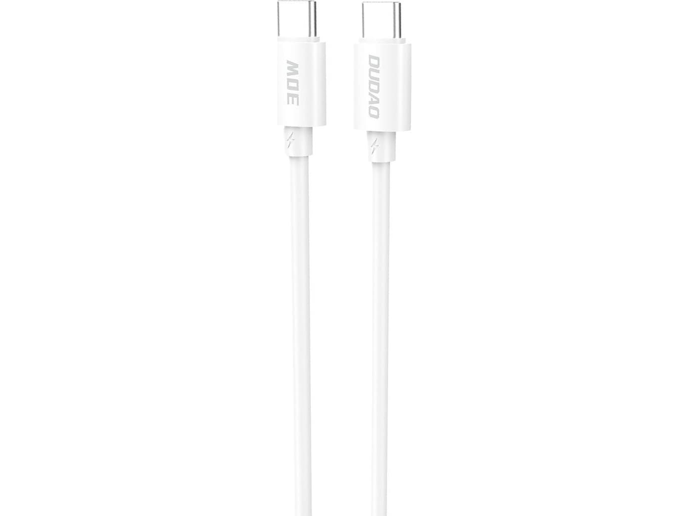 Dudao USB-C - USB-C 1,2 m USB-kaapeli valkoinen (6976625331765)