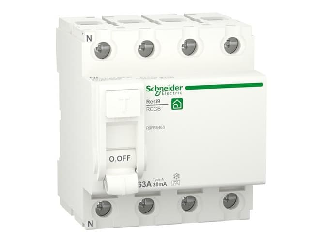 Schneider Electric vikavirtasuojakatkaisija, Resi9, 4P, 63 A, 30 mA, tyyppi A