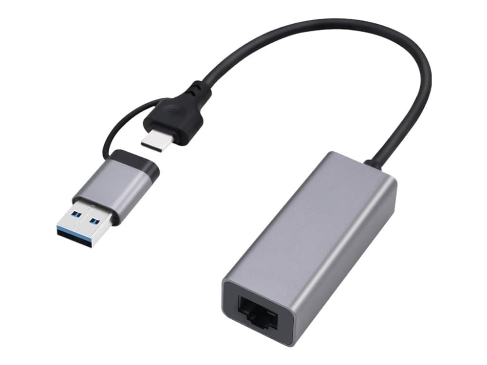 Cablexpert - Verkkosovitin - USB 3.1 Gen 1 - 10/100/1000/2500Base-T x 1 - avaruusharmaa - tilaharmaa