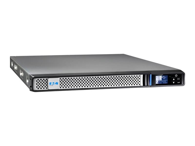 Eaton 5P 1150iR - Gen 2 - UPS (telineversio) - AC 200/208/220/230/240 V - 920 wattia - 1150 VA - 1-vaihe - venttiiliohjattu lyijyhappo (VRLA) - 9 At - RS-232, USB - lähtö - liittimet: 6 - 1U - 19 - musta/hopea