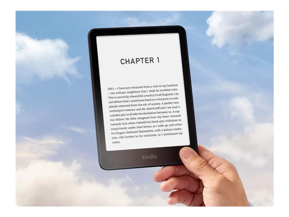 Amazon Kindle Paperwhite - 12. sukupolvi - e-kirjojen lukulaite - 16 GB - 7 yksivärinen Paperwhite - kosketusnäyttö - Bluetooth, Wi-Fi - musta - lukitusnäyttö mainosnäytöllä - mainostuki
