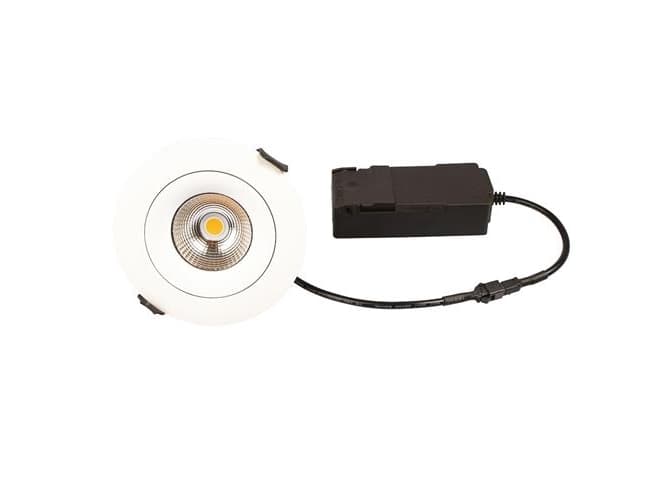 Sabina LP 230V himmennettävä välkkymätön 5.4W 3000K Ra90 440lm IP44 matta valkoinen pyöreä