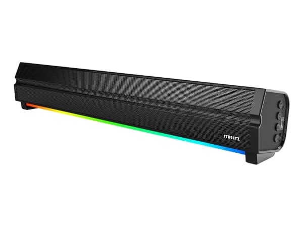 Streetz SB100, Bluetooth-kaiutin, RGB-valaistus, musta, 6 W, 4 O, 5,2 cm, 100 - 18000 Hz, musta, Multi