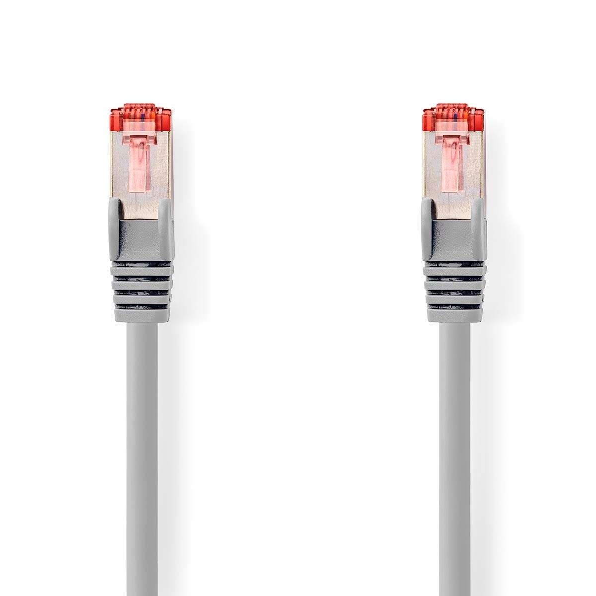 CAT6 Verkkokaapeli | RJ45 uros | RJ45 uros | S/FTP | 3.00 m | Pyöreä | LSZH | Harmaa | Label