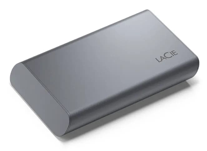 LaCie Mobile Secure 500 Gt USB 3.2 Gen 2 (USB-C) -ulkoinen SSD, kannettava, iskunkestävä, laitteistosalaus, harmaa