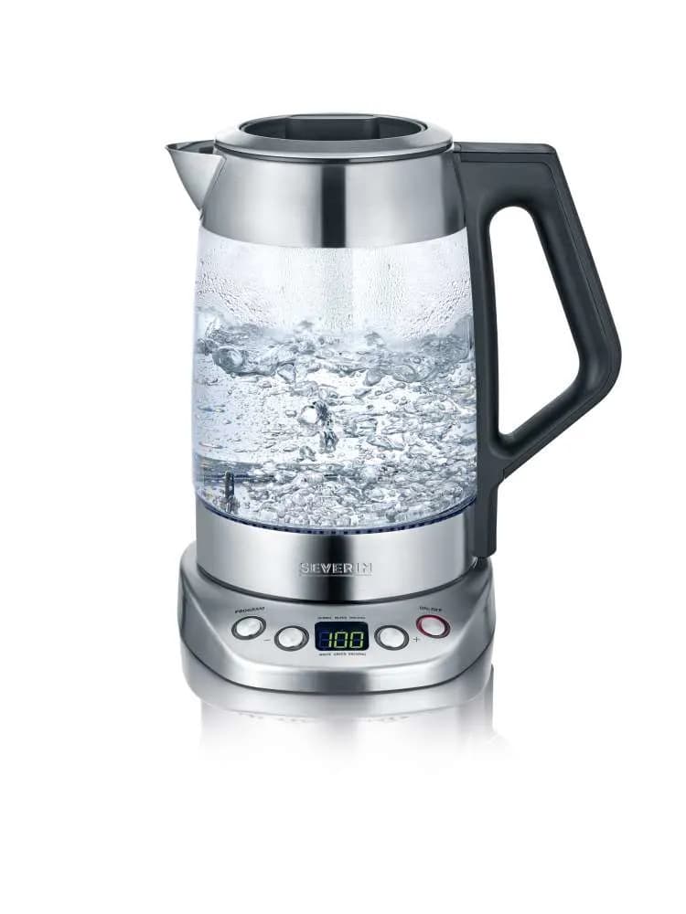 Severin WK 3479 -vedenkeitin, 1,7 l, 3000 W, lasi / ruostumaton teräs