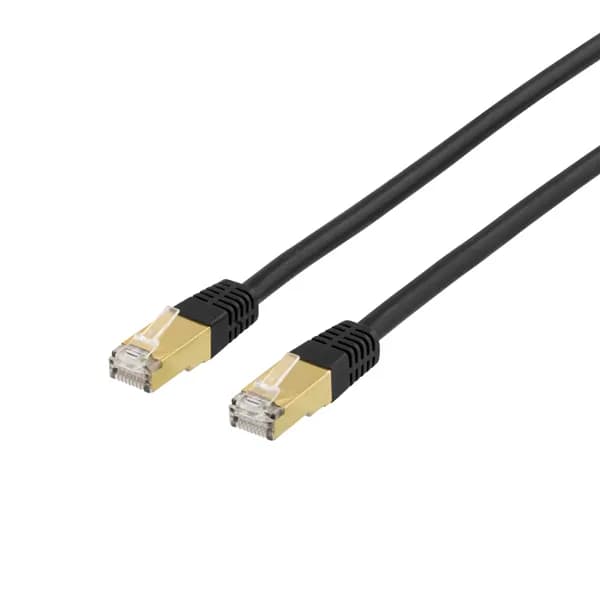 Deltaco Cat7 S/FTP RJ45 1.5m -verkkokaapeli, musta