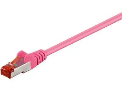 MicroConnect Cat6 S/FTP LSZH RJ45 0.5m -verkkokaapeli, vaaleanpunainen