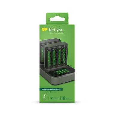 GP BATTERIES GP ReCyko 2x Speed akkulaturi (USB) sisältää 8x AA 2600mAh 202243 Vastaa: N/A