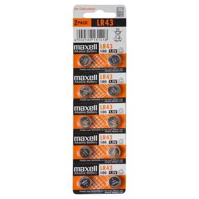 MAXELL Maxell LR43 10-kpl 11716900 Vastaa: N/A