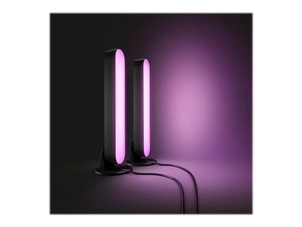 Philips Hue White and Color Ambiance Play - Valotanko - LED - 16 miljoonaa väriä - musta (pakkaus sisältää 2)