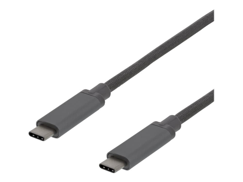DELTACO USBC-1361 - USB-kaapeli - USB-C (han) til USB-C (han) - USB 3.1 Gen 2 - 50 cm - USB Power Delivery (3A, 60W) - vihreä