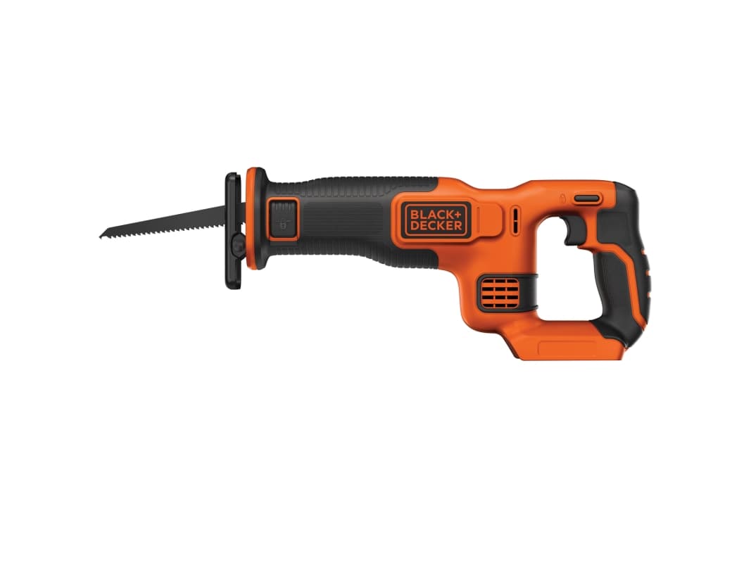 Black & Decker Black+Decker Li-Ion akkukäyttöinen sahauspyörösaha (18 V, 22 mm iskunpituus, max. 110 mm leikkuusyvyys, joustava sahauskenkä, ergonominen kumikahva, ilman akkua ja laturia) BDCR18N - SOLO