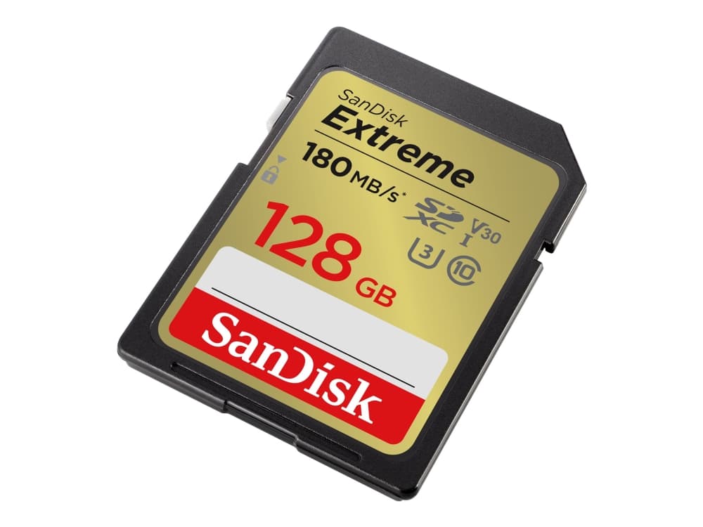 SanDisk - Flashhukommelseskortti - 128 GB - Videoluokka V30 / UHS-I U3 / Class10 - SDXC UHS-I
