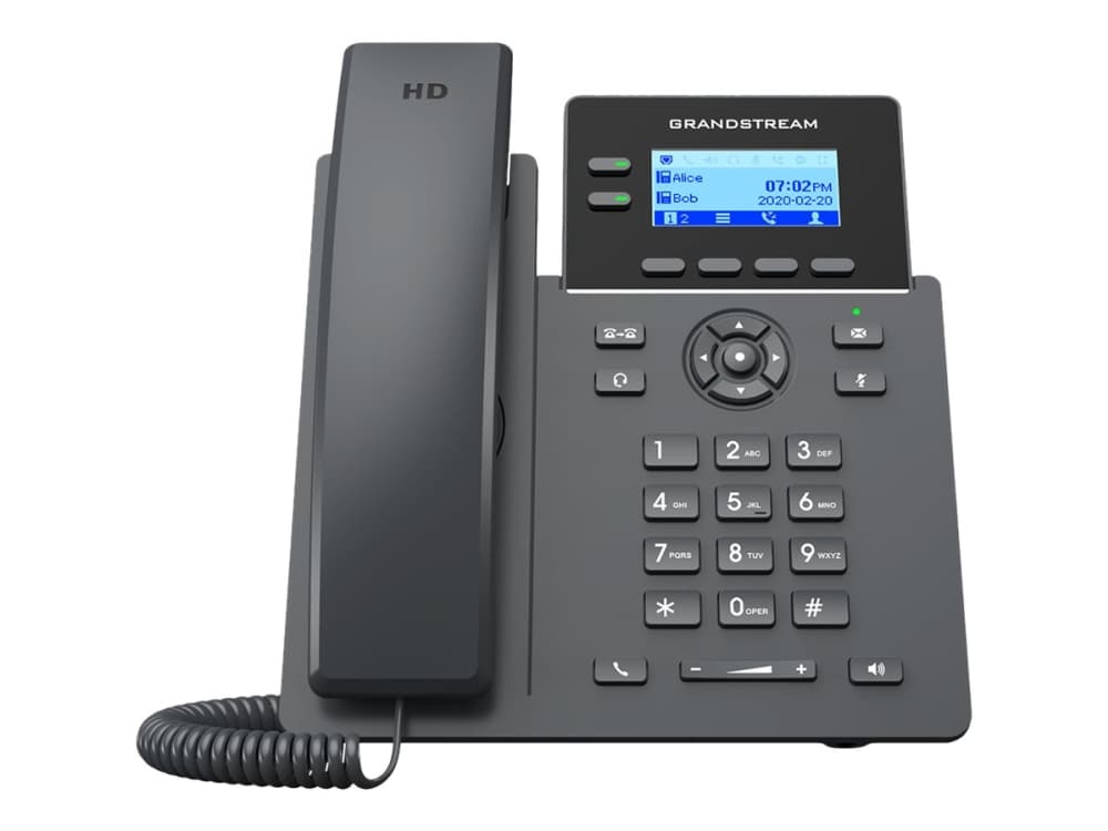 Grandstream Networks GRP2602W, IP Phone, Musta, Johdollinen puhelin, Kanavansisäinen, Out-of band, LCD, 6,12 cm (2.41)