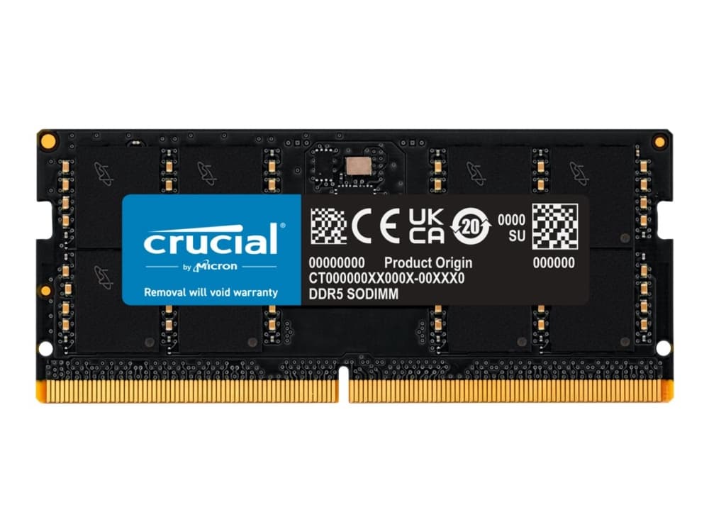 Crucial - DDR5 - moduuli - 32 GB - SO DIMM 262-PIN - 5600 MHz / PC5-44800 - CL46 - 1,1 V - ikke-ECC